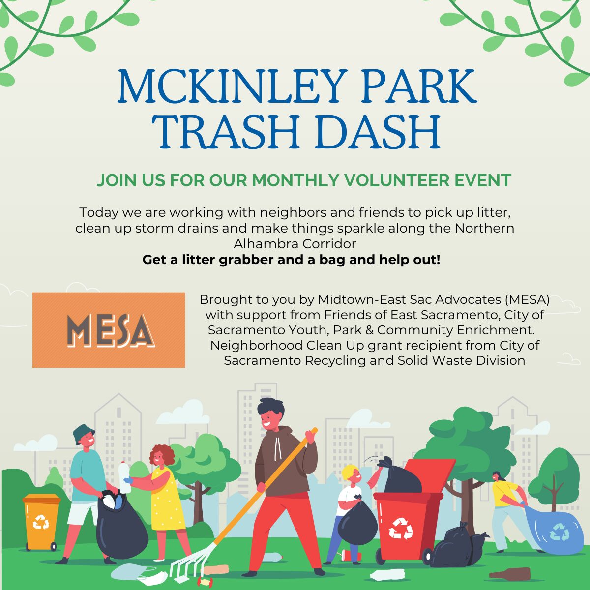 Sacramento Trash Dash Sacramento Trash Dash Flyer for Volunteers